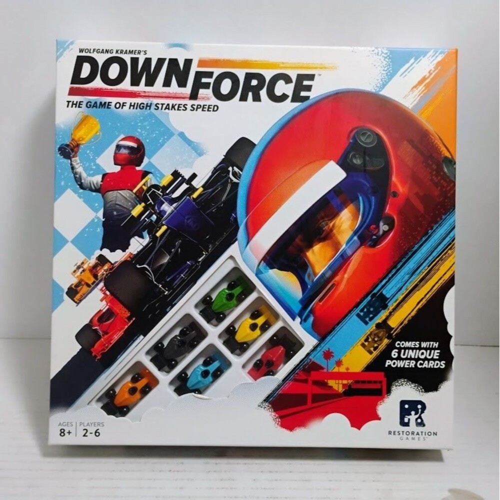 RESTORATION GAMES WOLFGANG KRAMER’S DOWNFORCE THE GAME OF HIGH STAKES SPEED CIB